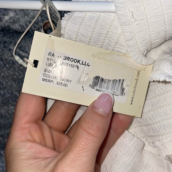 Ramy Brook Formal White Criss Cross Flowy Top - Size xs - Picture 5 of 6